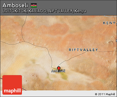 Satellite 3D Map of Amboseli