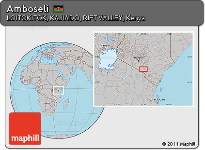 Gray Location Map of Amboseli