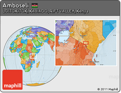 Political Location Map of Amboseli