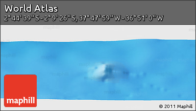 Physical Panoramic Map of the Area around 2° 27' 3" S, 37° 19' 30" W