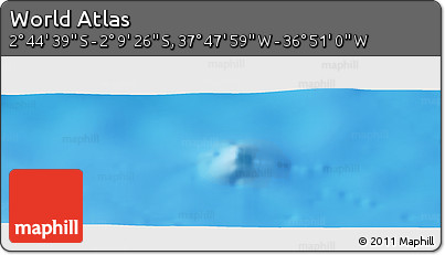 Physical Panoramic Map of the Area around 2° 27' 3" S, 37° 19' 30" W