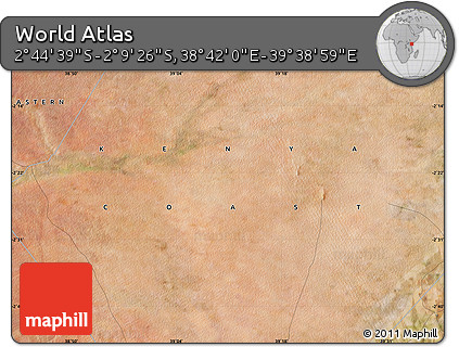 Satellite Map of the Area around 2° 27' 3" S, 39° 10' 29" E