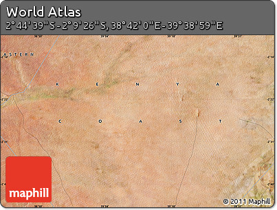 Satellite Map of the Area around 2° 27' 3" S, 39° 10' 29" E