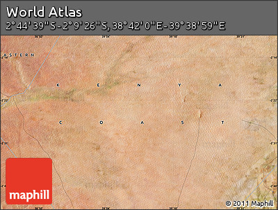 Satellite Map of the Area around 2° 27' 3" S, 39° 10' 29" E