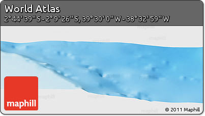 Physical Panoramic Map of the Area around 2° 27' 3" S, 39° 1' 29" W