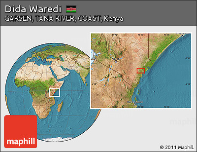 Satellite Location Map of Dida Waredi
