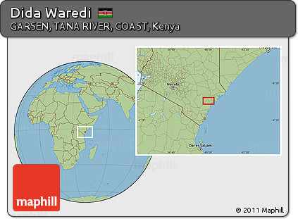 Savanna Style Location Map of Dida Waredi
