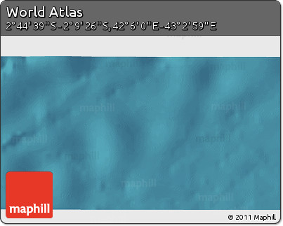 Satellite 3D Map of the Area around 2° 27' 3" S, 42° 34' 30" E