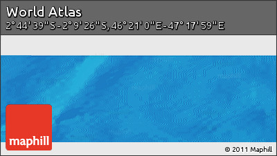 Physical Panoramic Map of the Area around 2° 27' 3" S, 46° 49' 30" E