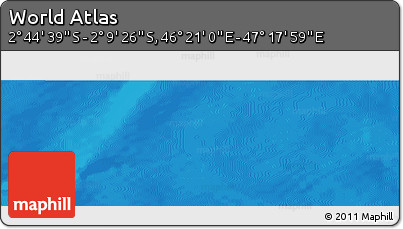 Physical Panoramic Map of the Area around 2° 27' 3" S, 46° 49' 30" E