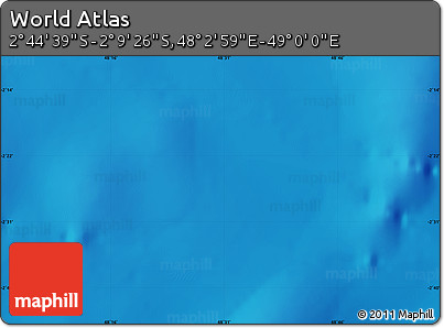 Physical Map of the Area around 2° 27' 3" S, 48° 31' 29" E