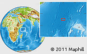 Physical Location Map of the area around 2° 27' 3" S, 51° 4' 30" E