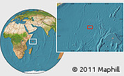 Satellite Location Map of the area around 2° 27' 3" S, 51° 4' 30" E
