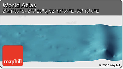 Satellite Panoramic Map of the Area around 2° 27' 3" S, 52° 46' 29" E