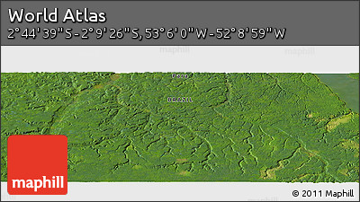 Satellite Panoramic Map of the Area around 2° 27' 3" S, 52° 37' 30" W