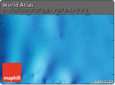 Physical Map of the Area around 2° 27' 3" S, 53° 37' 30" E
