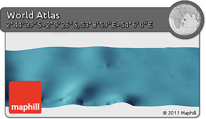 Satellite Panoramic Map of the Area around 2° 27' 3" S, 53° 37' 30" E