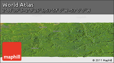 Satellite Panoramic Map of the Area around 2° 27' 3" S, 53° 28' 30" W