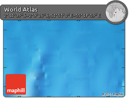 Physical Map of the Area around 2° 27' 3" S, 55° 19' 30" E