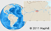 Shaded Relief Location Map of the area around 2° 27' 3" S, 55° 10' 29" W