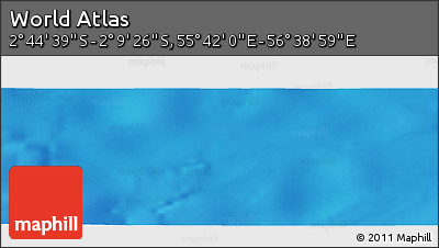 Shaded Relief Panoramic Map of the Area around 2° 27' 3" S, 56° 10' 29" E