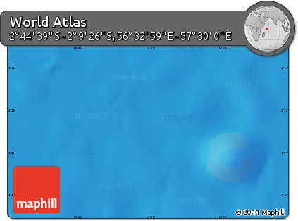 Physical Map of the Area around 2° 27' 3" S, 57° 1' 29" E