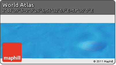Physical Panoramic Map of the Area around 2° 27' 3" S, 57° 1' 29" E