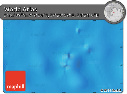 Physical Map of the Area around 2° 27' 3" S, 57° 52' 30" E