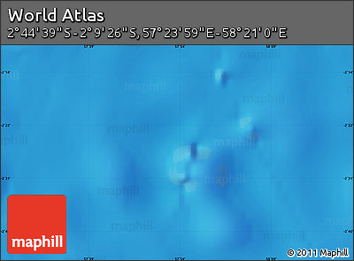 Physical Map of the Area around 2° 27' 3" S, 57° 52' 30" E