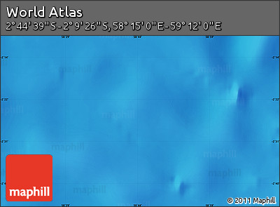 Physical Map of the Area around 2° 27' 3" S, 58° 43' 30" E