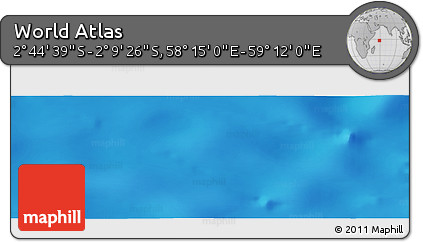 Physical Panoramic Map of the Area around 2° 27' 3" S, 58° 43' 30" E
