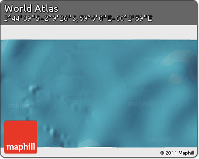 Satellite 3D Map of the Area around 2° 27' 3" S, 59° 34' 30" E