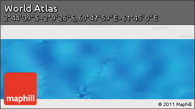 Shaded Relief Panoramic Map of the Area around 2° 27' 3" S, 61° 16' 29" E