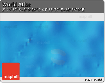 Shaded Relief 3D Map of the Area around 2° 27' 3" S, 62° 7' 30" E