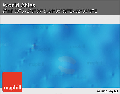 Shaded Relief 3D Map of the Area around 2° 27' 3" S, 62° 7' 30" E