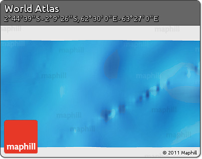 Physical 3D Map of the Area around 2° 27' 3" S, 62° 58' 30" E
