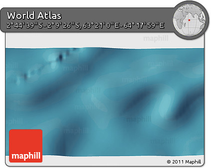 Satellite 3D Map of the Area around 2° 27' 3" S, 63° 49' 30" E