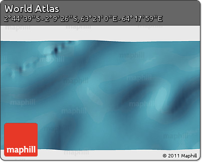 Satellite 3D Map of the Area around 2° 27' 3" S, 63° 49' 30" E