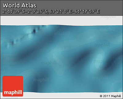 Satellite 3D Map of the Area around 2° 27' 3" S, 63° 49' 30" E