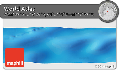 Physical Panoramic Map of the Area around 2° 27' 3" S, 63° 49' 30" E