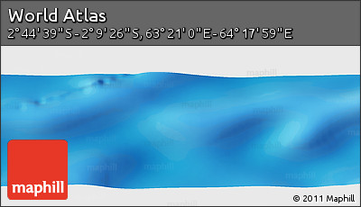 Physical Panoramic Map of the Area around 2° 27' 3" S, 63° 49' 30" E