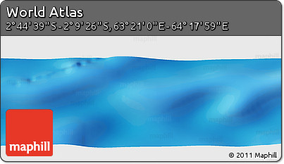 Physical Panoramic Map of the Area around 2° 27' 3" S, 63° 49' 30" E