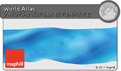 Physical Panoramic Map of the Area around 2° 27' 3" S, 64° 40' 30" E