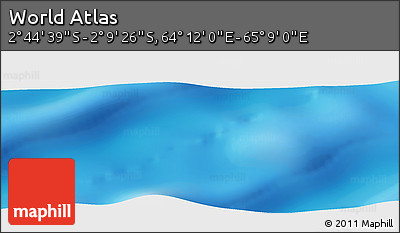 Physical Panoramic Map of the Area around 2° 27' 3" S, 64° 40' 30" E