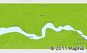 Physical 3D Map of the area around 2° 27' 3" S, 66° 13' 29" W