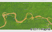Satellite 3D Map of the area around 2° 27' 3" S, 66° 13' 29" W