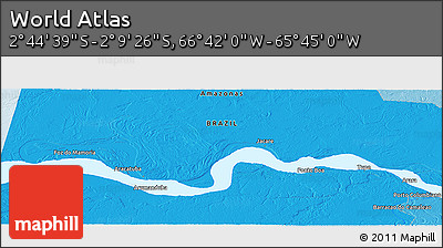 Political Panoramic Map of the Area around 2° 27' 3" S, 66° 13' 29" W