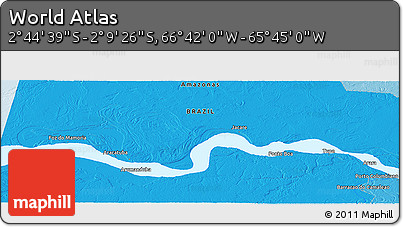 Political Panoramic Map of the Area around 2° 27' 3" S, 66° 13' 29" W