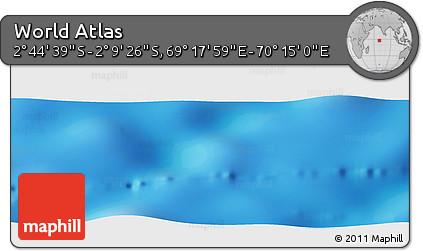 Physical Panoramic Map of the Area around 2° 27' 3" S, 69° 46' 30" E