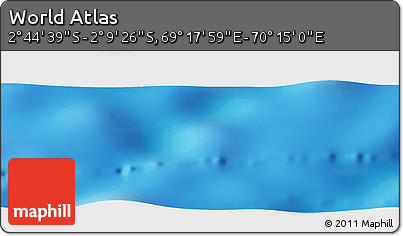 Physical Panoramic Map of the Area around 2° 27' 3" S, 69° 46' 30" E